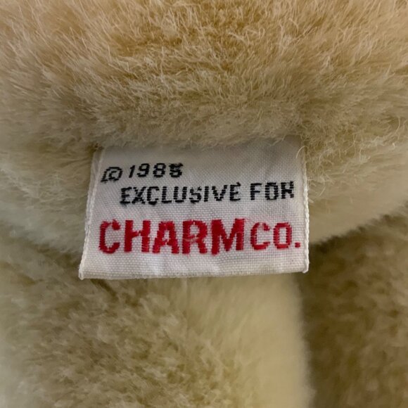 Charm Co Plush Teddy Bear 12 inch Beige Polyester Vintage 1988 Korea - Picture 5 of 6